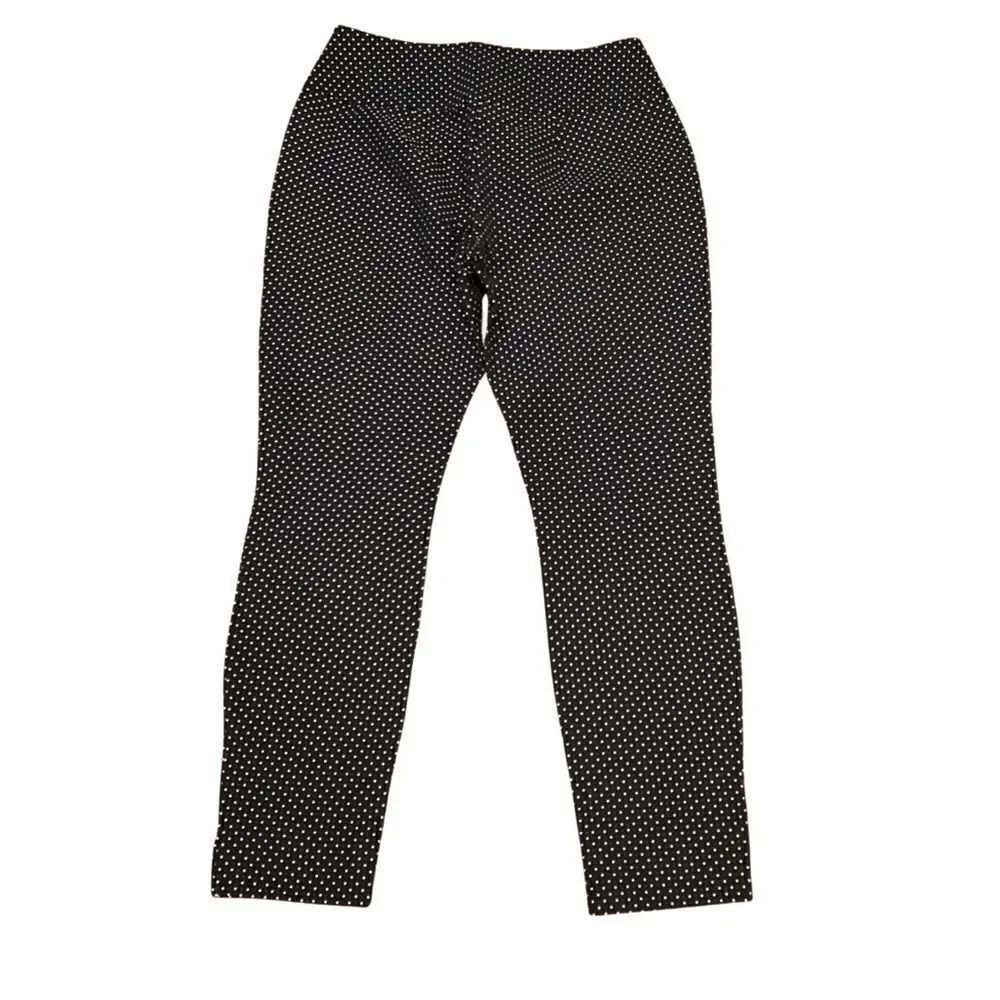 CAbi Seaside Chic Polka Dot Black and White Side Zipper Skinny Trousers 6 - Picture 3 of 8